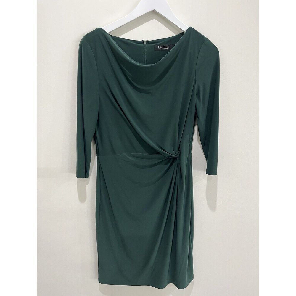 Lauren Ralph Lauren  Black‎ Label Womens dress 8  Dark Green Workwear Elegant